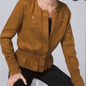 White House Black Market Tan Bomber Jacket